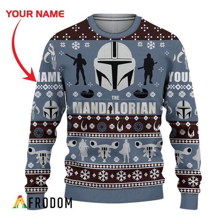 Personalized Mandalorian Christmas Sweater