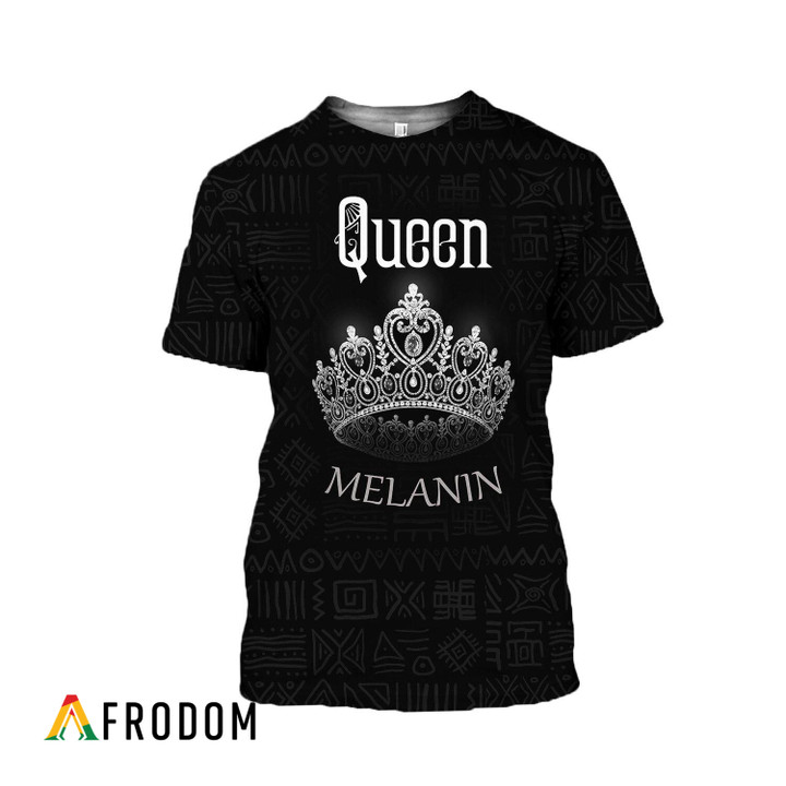 Personalized Melanin Queen AOP T-Shirt & Hoodie