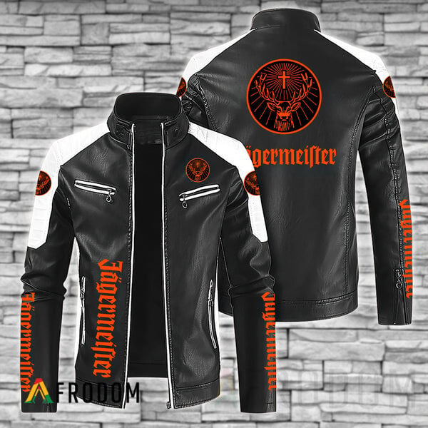 Premium Black Jagermeister Leather Jacket
