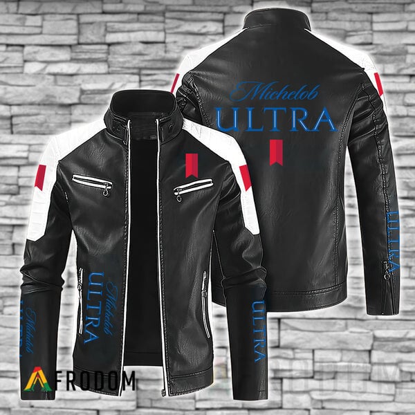 Premium Black Michelob ULTRA Leather Jacket