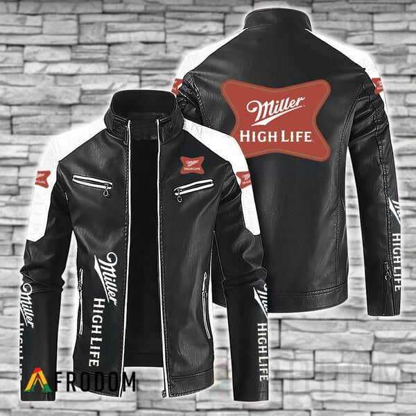 Premium Black Miller High Life Leather Jacket