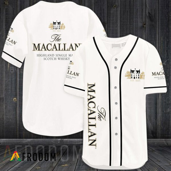 White The Macallan Whiskey Baseball Jersey
