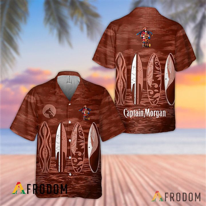 Tropical Surfboard Captain Morgan Hawaiian Shirt