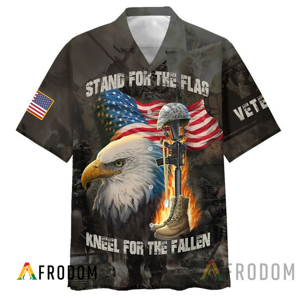 Stand For The Flag Kneel For The Fallen Veteran Hawaii Shirt