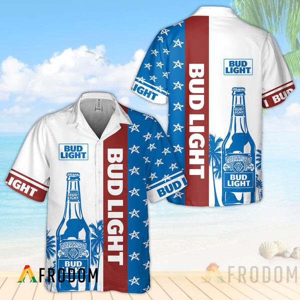 Tropical Patriotics 4th July Bud Light Hawaii Shirt