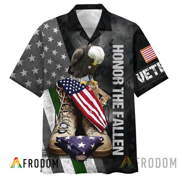 USA Flag Eagle Honor The Fallen Veteran Hawaii Shirt