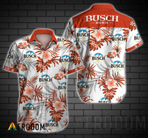 Tropical Busch Beer Button Shirt