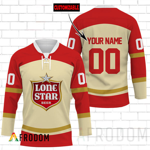 Personalized Lone Star Beer Hockey Jersey