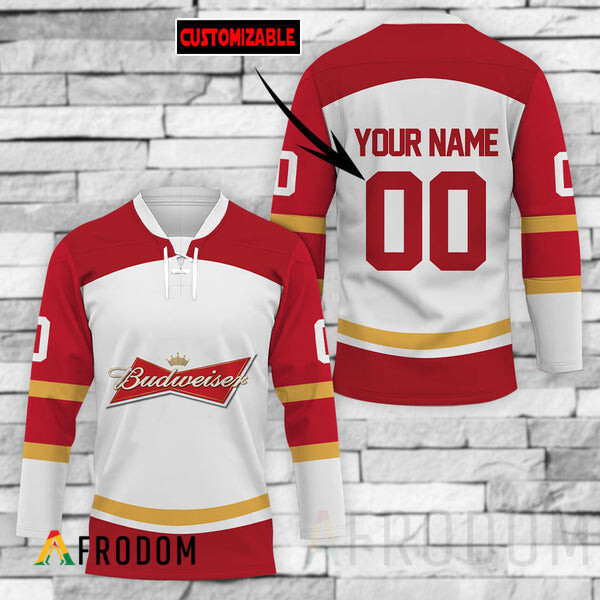 Personalized Budweiser Hockey Jersey