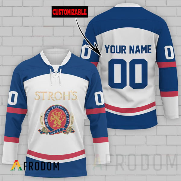 Personalized Stroh's Beer Hockey Jersey
