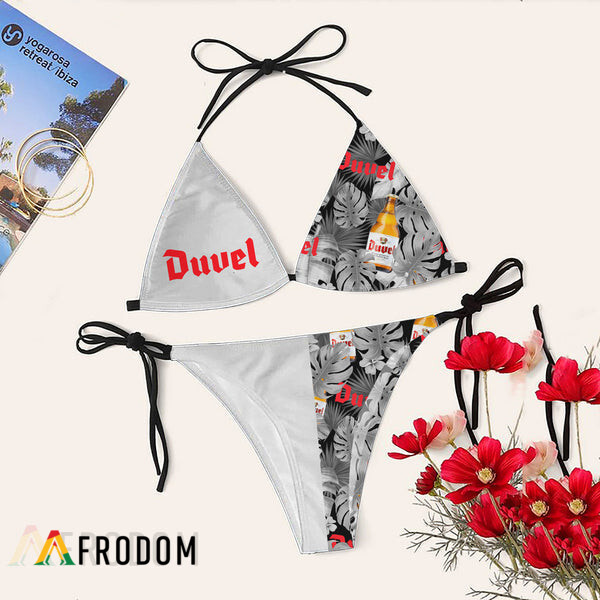 Tropical Floral Duvel Bikini Set Swimsuit Jumpsuit Beach