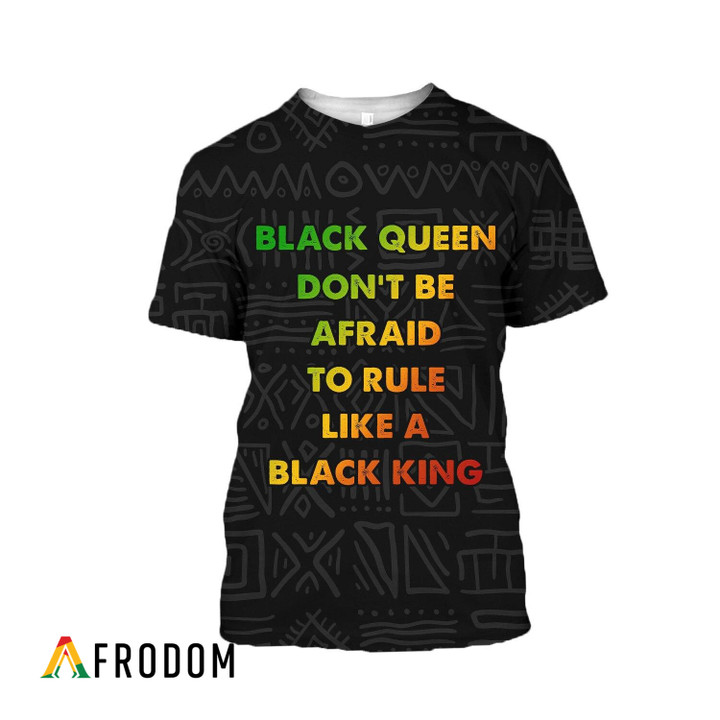 Black Queen Don't Be Afraid AOP T-Shirt & Hoodie