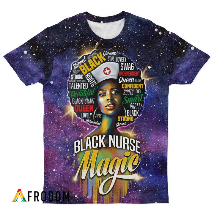 Black Nurse Magic AOP T-Shirt