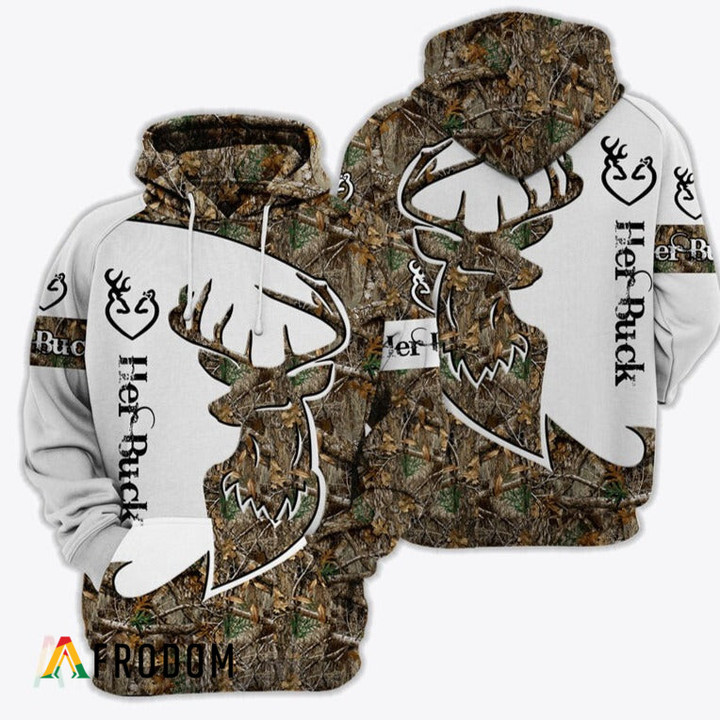 Custom Name Deer Hunting Couple Hoodie