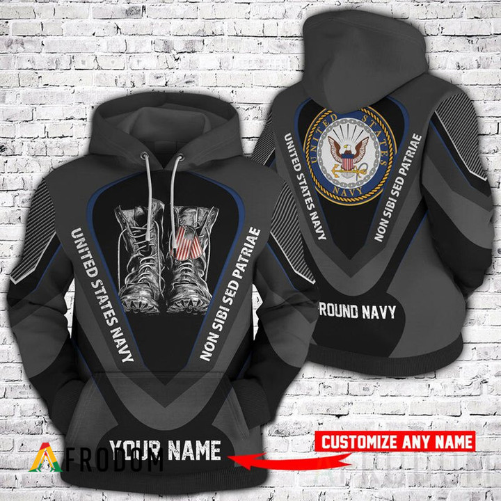 Black United States Navy Hoodie
