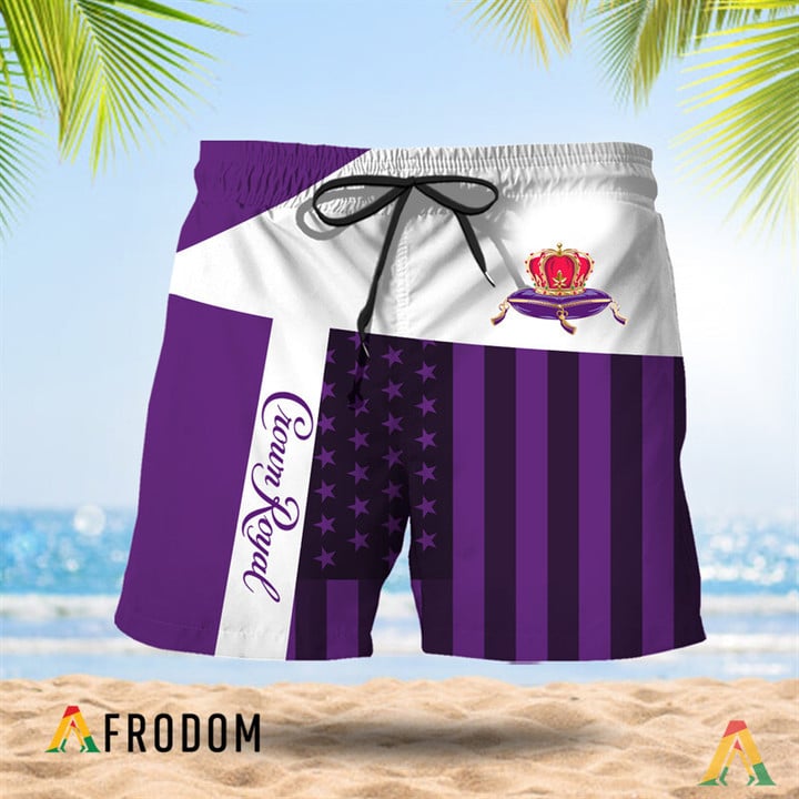 Summer American Flag Patch Crown Royal Hawaiian Shorts
