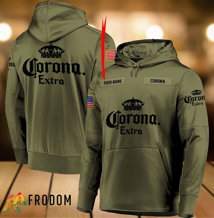 Personalized Military Green Corona Extra Hoodie & Zip Hoodie
