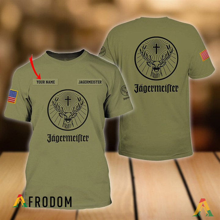 Personalized Military Green Jagermeister T-shirt