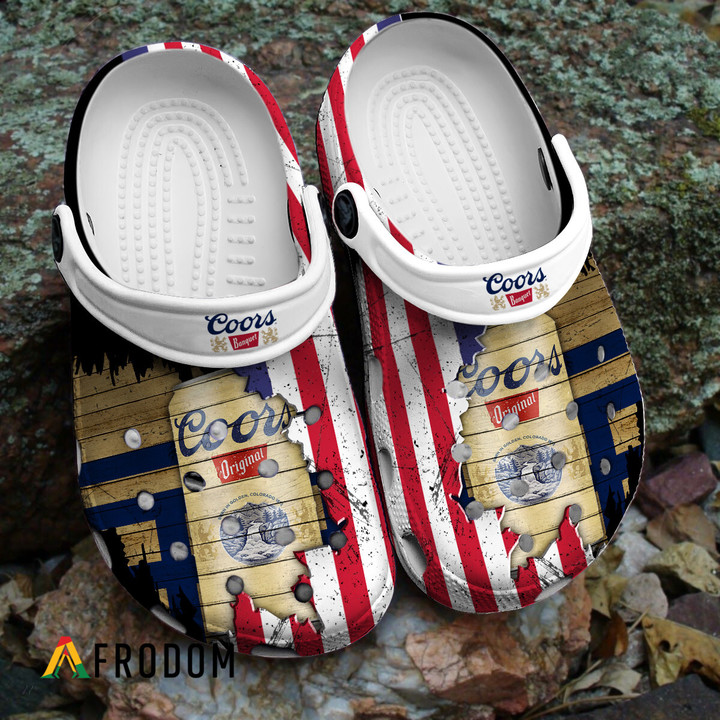USA Flag Pattern Coors Banquet Classic Clogs