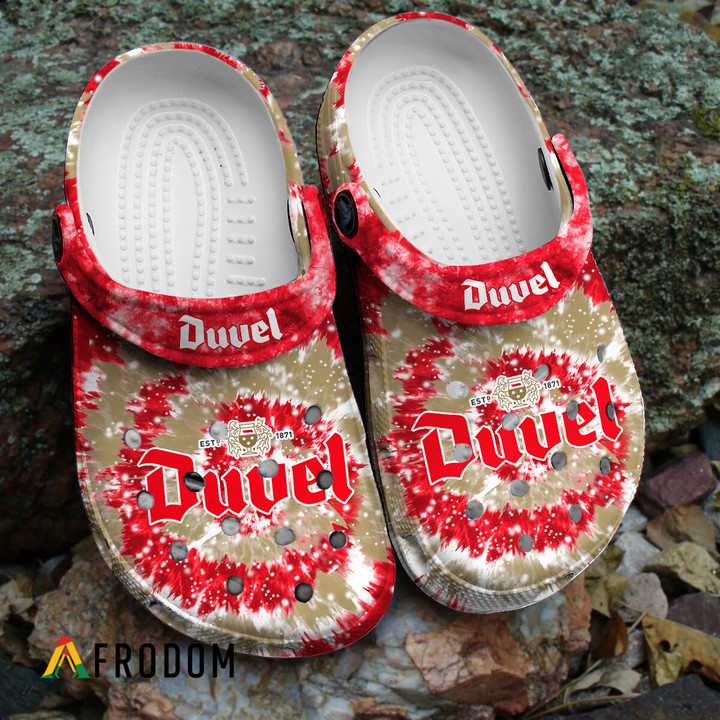 Classic Tie Dye Graphic Duvel Beer Classic Clogs