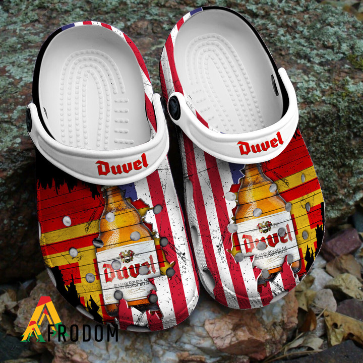 USA Flag Pattern Duvel Beer Classic Clogs