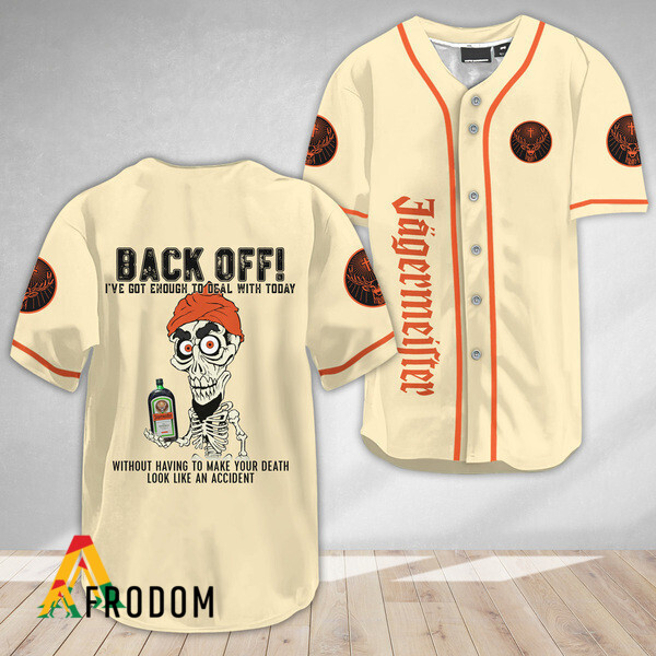 Achmed Back Off With Jagermeister Baseball Jersey