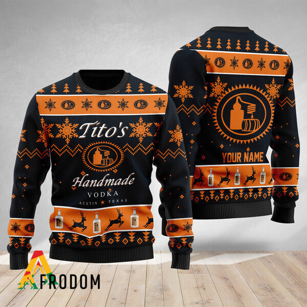 Personalized Tito's Vodka Christmas Ugly Sweater