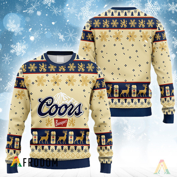 Breezy Coors Banquet Christmas Ugly Sweater 