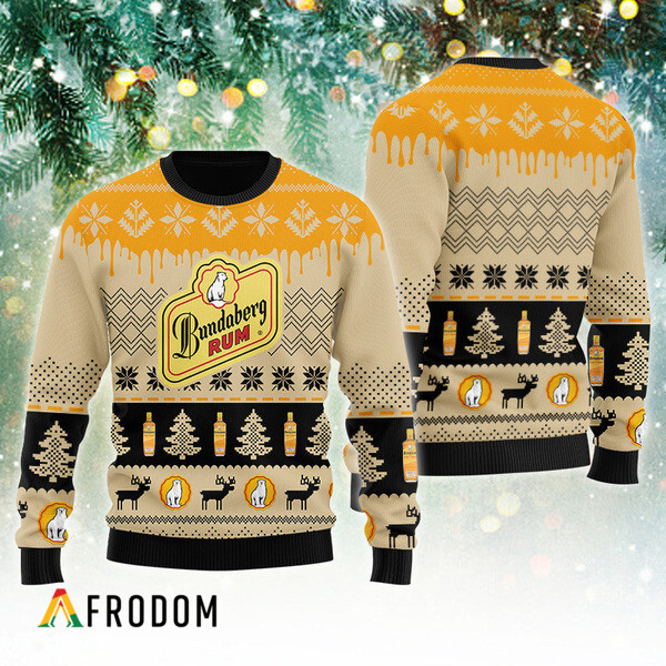 Chevron Pattern Bundaberg Rum Christmas Ugly Sweater