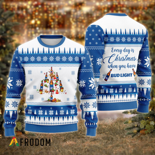 Everyday Is Christmas When U Have Bud Light Ugly Sweater