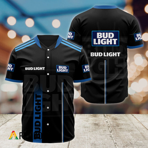 Bud Light Black Label Logo Baseball Jersey