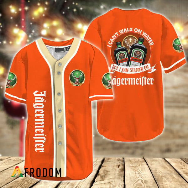 I Can't Walk On Water But I Can Stagger On Jagermeister Baseball Jersey