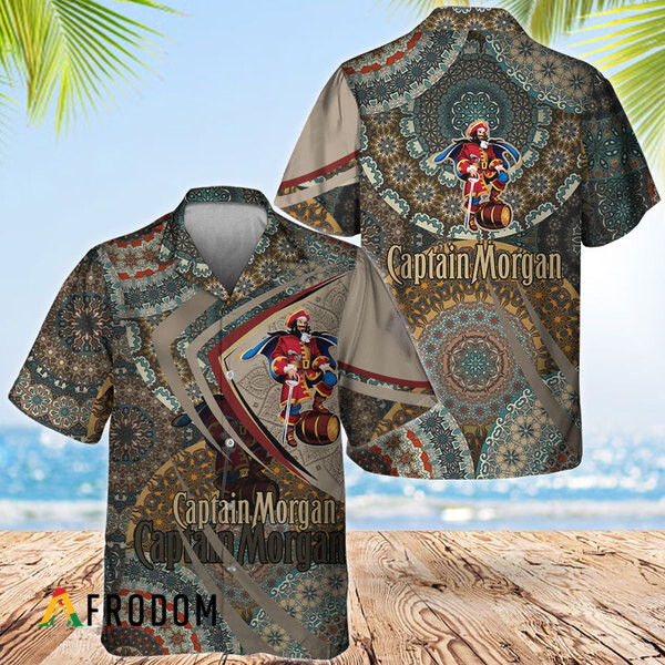 Summer Boho Mandala Captain Morgan Hawaiian Shirt