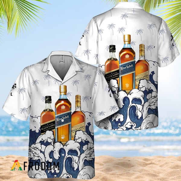 Summer Waves Johnnie Walker Hawaiian Shirt