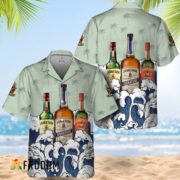 Summer Waves Jameson Whiskey Hawaiian Shirt 
