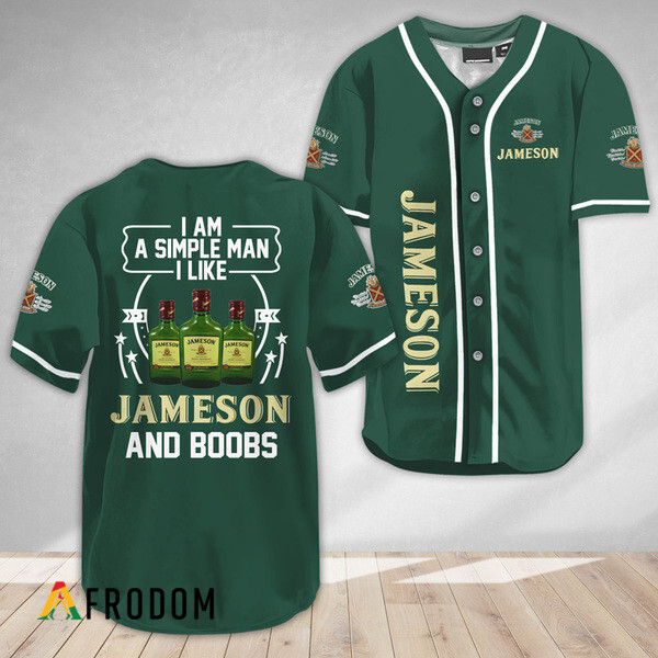 I Like Jameson Whiskey And Boobs Baseball Jersey