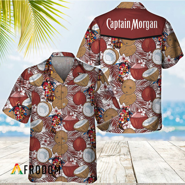 Coconuts Tropical Beach Captain Morgan Hawaiian Shirt