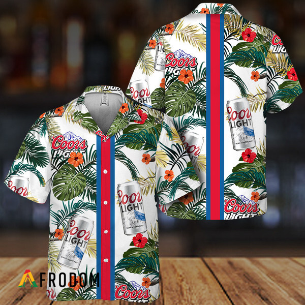 Tropical Summer Flowers Coors Light Hawaiian Shirt