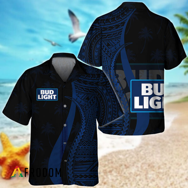 Polynesian Samoan Bud Light Hawaiian Shirt