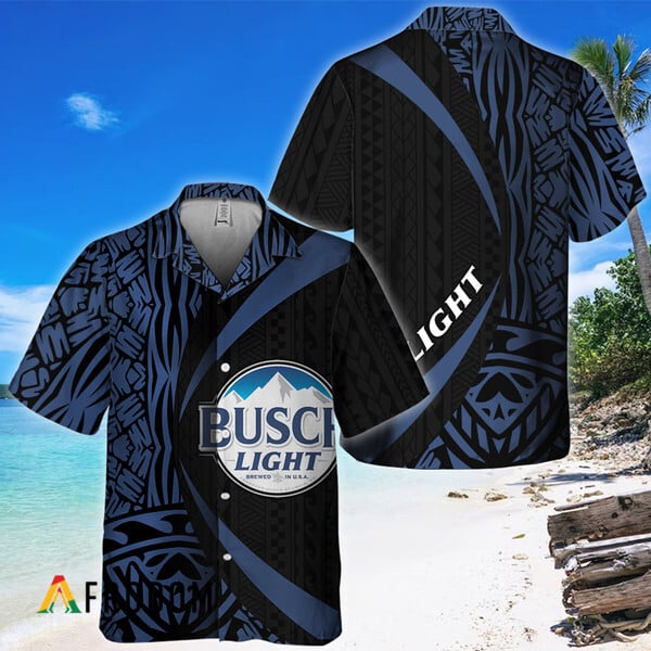 Polynesian Samoan Busch Light Hawaiian Shirt