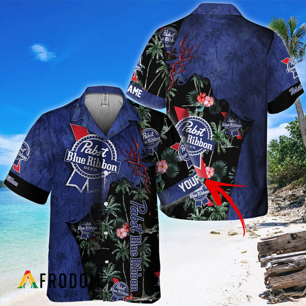Personalized Aloha Pabst Blue Ribbon God Hawaiian Shirt