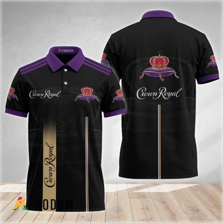 Black Esports Inspired Crown Royal Polo Shirt