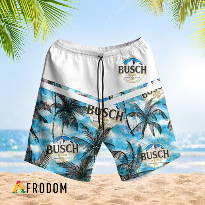 Tropical Busch Beer Hawaiian Shorts