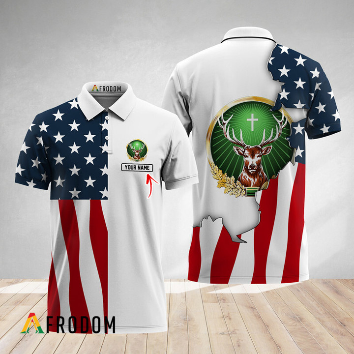 Personalized Jagermeister American Flag Polo Shirt