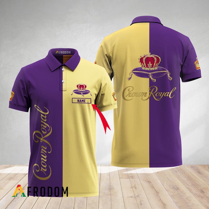 Personalized Basic Bicolor Crown Royal Polo Shirt