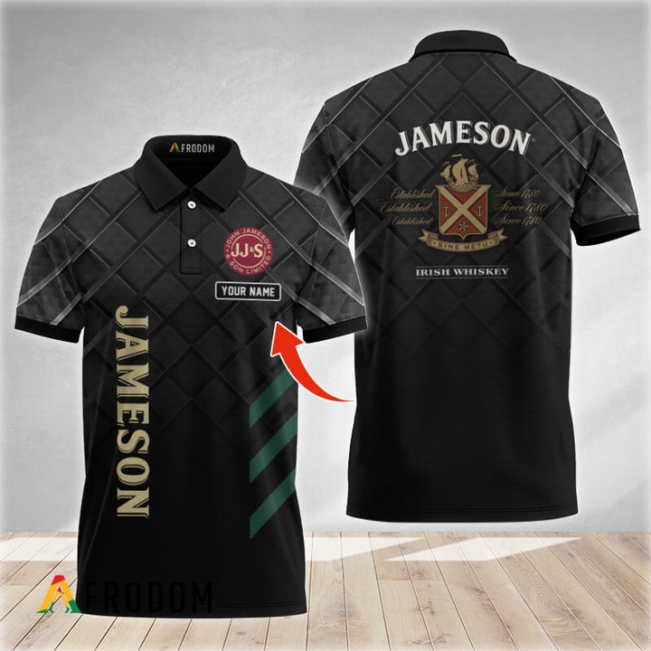 Personalized Classic Black Jameson Polo Shirt