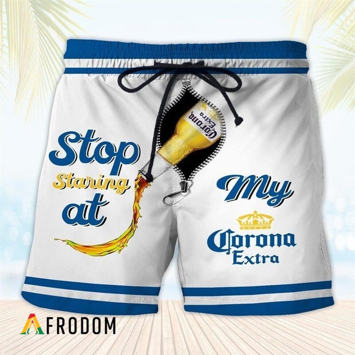 Stop Staring At My Corona Extra Hawaiian Shorts