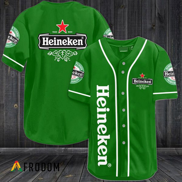 Green Heineken Beer Baseball Jersey