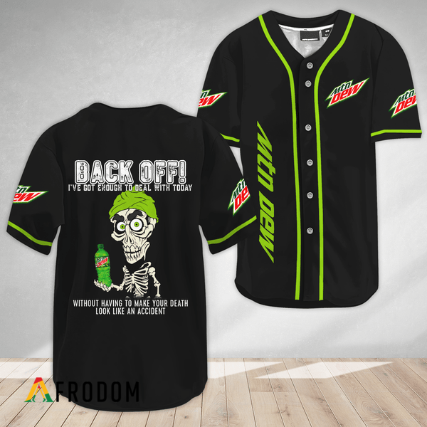 Achmed Back Off With Mountain Dew Baseball Jersey