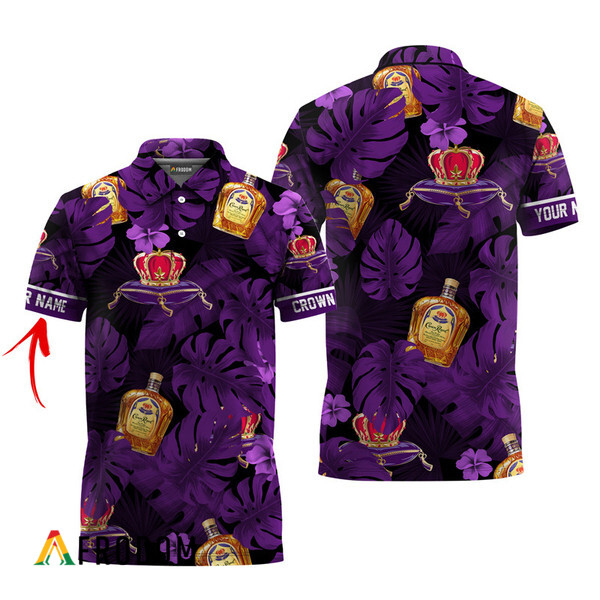 Customized Crown Royal Tropical Hawaiian Polo Shirt